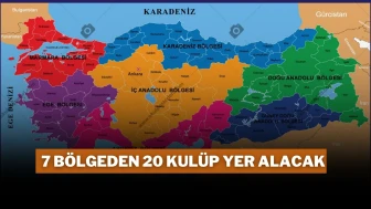 7 Bölgeden 20 Kulüp Yer Alacak