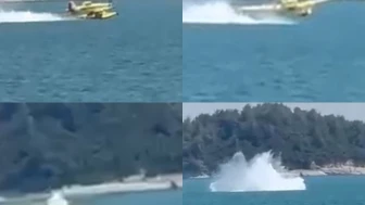 Yangın Uçağı Su Alırken Düştü