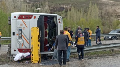 Sivas’ta otobüs kazası: 10 yaralı