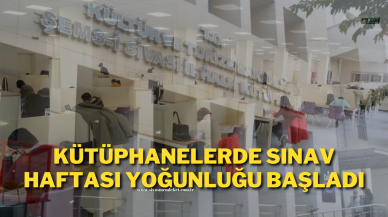 Kütüphanelerde Sınav Haftası Yoğunluğu Başladı
