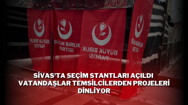 Sivas'ta Seçim Stantları Açıldı Vatandaşlar Temsilcilerden Projeleri Dinliyor
