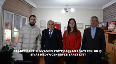 Saadet Partisi Sivas Belediye Başkan Adayı Zeki Kılıç,  Sivas Medya Center'ı Ziyaret Etti