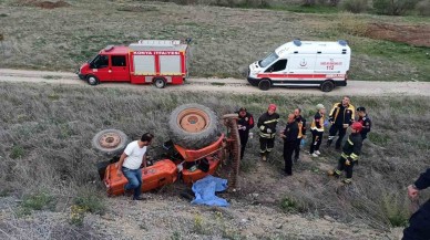 Konya Seydişehir'de Şarampole Devrilen Traktördeki Sürücü Yaşamını Yitirdi