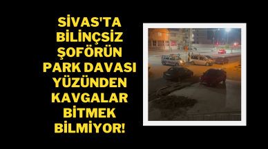 Sivas'ta Bilinçsiz Şoförün Park Davası Yüzünden Kavgalar Bitmek Bilmiyor!