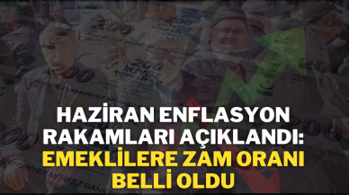 Haziran Enflasyon Rakamları Açıklandı: Emeklilere Zam Oranı Belli Oldu