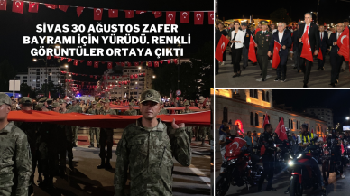 Sivas’ta 30 Ağustos Zafer Bayramı Coşkusu: İstasyon Caddesi’nde Renkli Yürüyüş