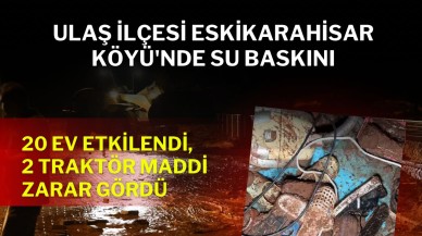 Ulaş İlçesi Eskikarahisar Köyü'nde Su Baskını: 20 Ev Etkilendi,  2 Traktör Maddi Zarar Gördü