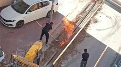 Eskişehir'de Doğalgaz Borusunun Patlamasıyla Yangın Çıktı