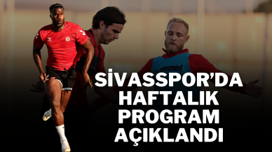 Sivasspor’da Haftalık Program Açıklandı