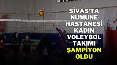 Sivas'ta Numune Hastanesi Kadın Voleybol Takımı Şampiyon Oldu.