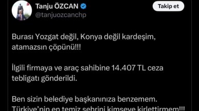 CHP’li Bolu Belediye Başkanı Tanju Özcan’a Yozgat’tan Tepki
