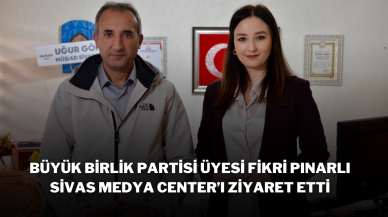 Büyük Birlik Partisi Üyesi Fikri Pınarlı,  Sivas Medya Center’ı Ziyaret Etti