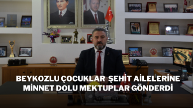 Beykozlu Çocuklar,  Şehit Ailelerine Minnet Dolu Mektuplar Gönderdi