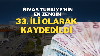 Sivas,  Türkiye’nin En Zengin 33. İli Olarak Kaydedildi