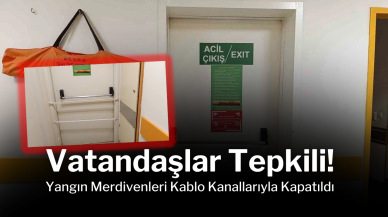 Yangın Merdivenleri Kablo Kanallarıyla Kapatıldı,  Vatandaşlar Tepkili