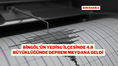 Bingöl’ün Yedisu İlçesinde 4.8 Büyüklüğünde Deprem Meydana Geldi