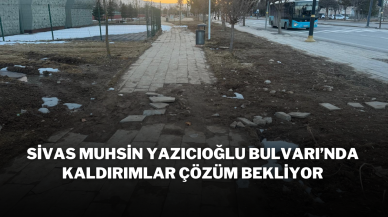 Sivas Muhsin Yazıcıoğlu Bulvarı’nda Kaldırımlar Çözüm Bekliyor