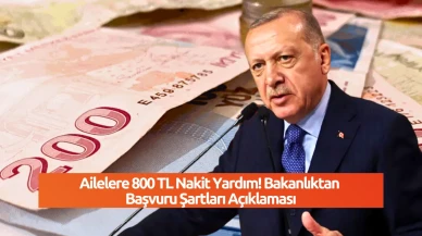 Ailelere 800 TL Nakit Yardım! Bakanlıktan Başvuru Şartları Açıklaması