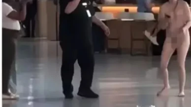 Havalimanı'nda Akılalmaz Olay! Çırılçıplak Kadın, Çalışanlara Saldırdı