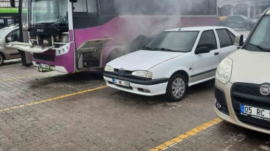 Halk Otobüsünde Korkutan Yangın