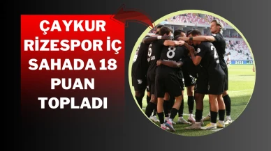 Çaykur Rizespor İç Sahada 18 Puan Topladı