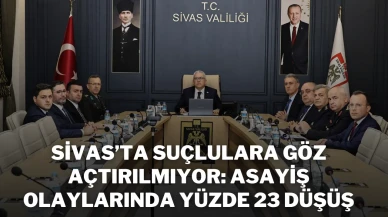 Sivas’ta Suçlulara Göz Açtırılmıyor: Asayiş Olaylarında Yüzde 23 Düşüş