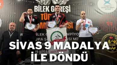 Sivas 9 Madalya ile Döndü