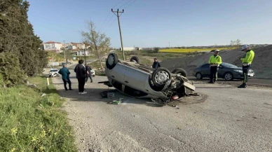 Otomobil Takla Attı: Sürücü Yaralandı