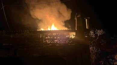 Bacadan Çıkan Yangın 2 Katlı Evi Küle Çevirdi
