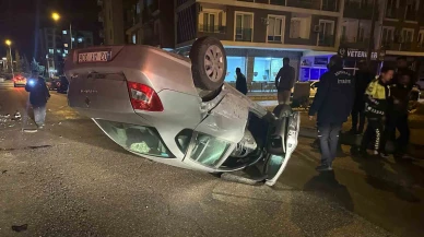 Trafik Kazası: Araç Ters Döndü