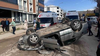 Elbistan’da Takla Atan Araçta 2 Yaralı