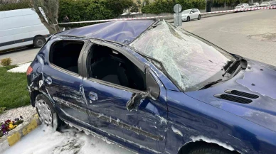 Takla Atan Otomobil Trafiği Aksattı