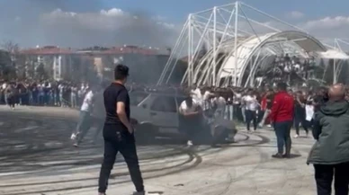 Tofaş drift sırasında alev aldı