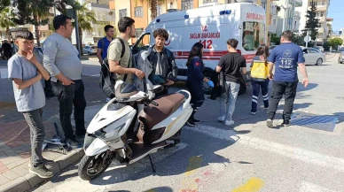 Motosiklet ile Otomobil Çarpıştı 1 Yaralı