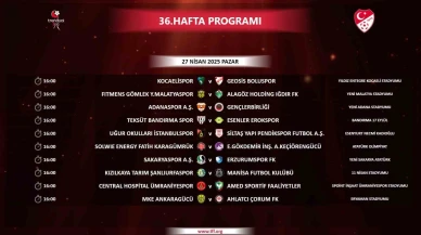 Trendyol 1. Lig 36. Hafta Maçları Açıklandı