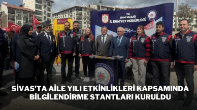 Sivas'ta Aile Yılı Etkinlikleri Kapsamında Bilgilendirme Stantları Kuruldu
