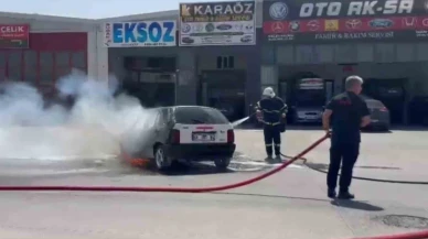 Kaynak Yapılırken Alev Alan Araç Küle Döndü