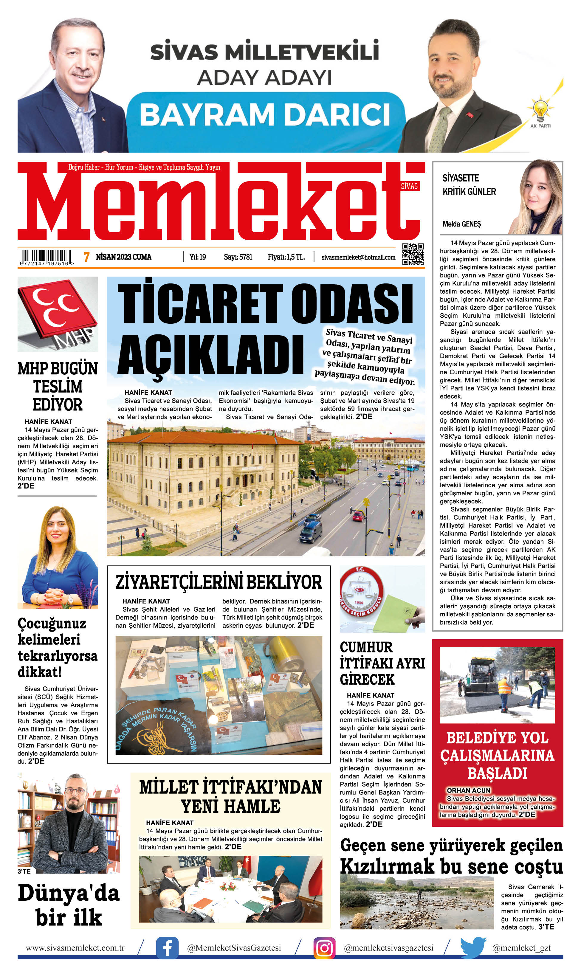 7 Nisan 2023 / E-Gazete 1